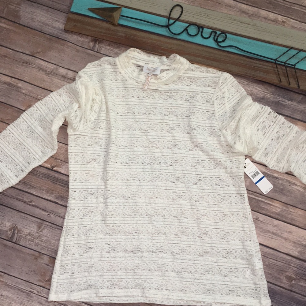 Laundry by Shelli Segal Lace Top NWT Festival